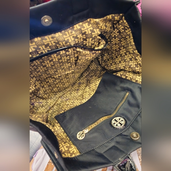 Black, Tote, Bag, Purse, Tory, Beach, Travel, Unisex, Office, Vacation, Wedding - Picture 5 of 13